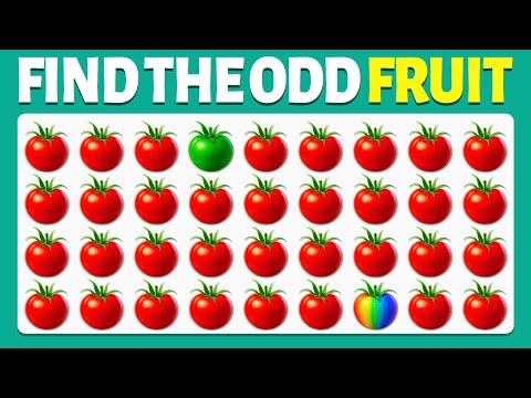 Find the ODD One Out - Fruit Edition 🍐🍌🍇| 80 Levels | Easy, Medium, Hard | Cow Quiz