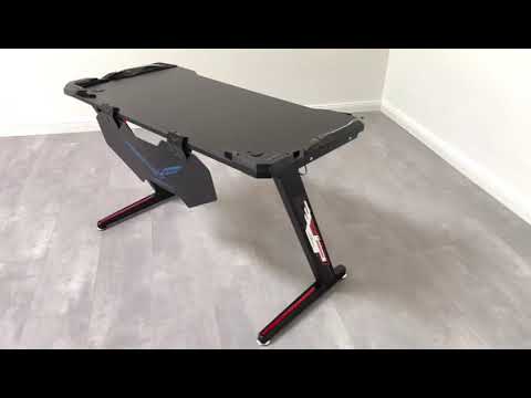 Gaming tafel Trevor metaal - carbon look/zwart