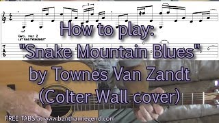 How to play - Snake Mountain Blues - Colter Wall cover tutorial with TAB