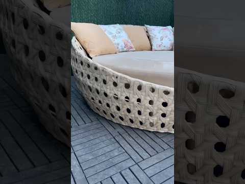 Ліжко шезлонг для вулиці #ротанг