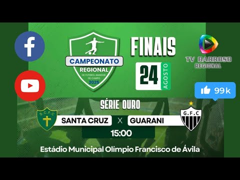 2° PARTE DA FINAL:  GUARANI 2X0 SANTA CRUZ - CAMPEONATO REGIONAL CBM 2025 @JeanSandim1980 