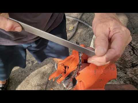 Making a race chain by JOHN REILLY. Not to be used for cutting any type of wood...........