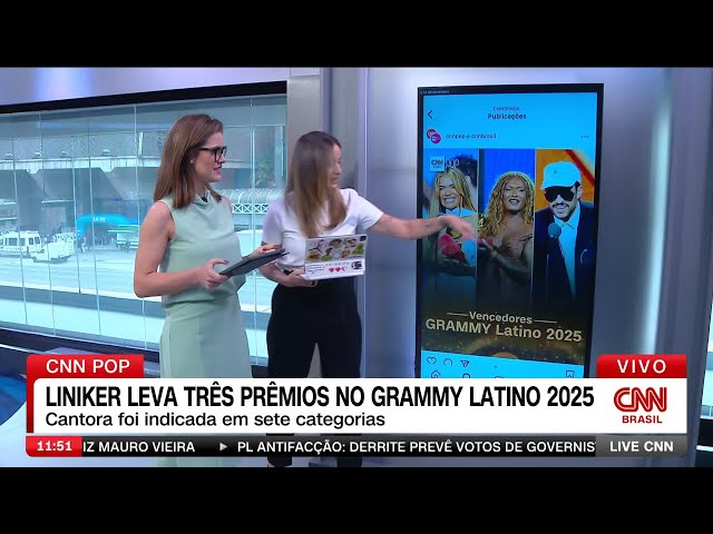 Liniker leva três prêmios no Grammy Latino 2025 | Pop no Live CNN