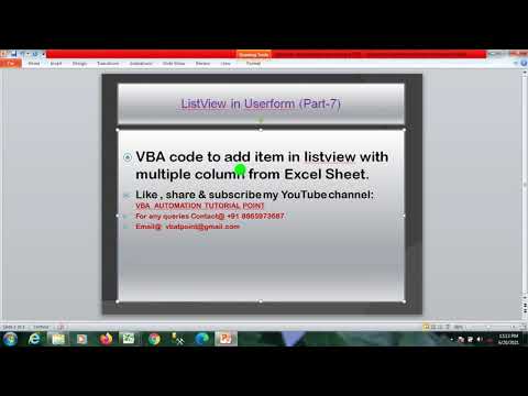 ListView with multiple columns in userform in Excel VBA (Part 7)