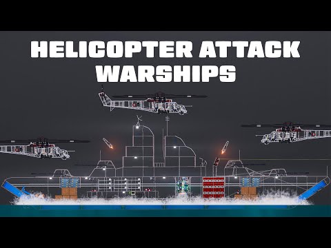 Helicopters attack warships in People Playground (43)