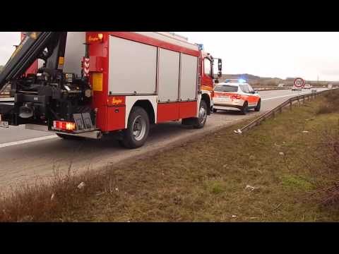 Verkehrsunfall auf der A 61 in Höhe Alzey