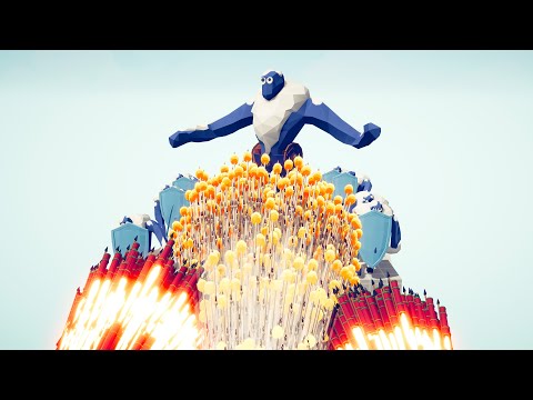 ICE GIANT & 20x ICE GIANT WARRIORS vs 3x EVERY GOD - Totally Accurate Battle Simulator TABS