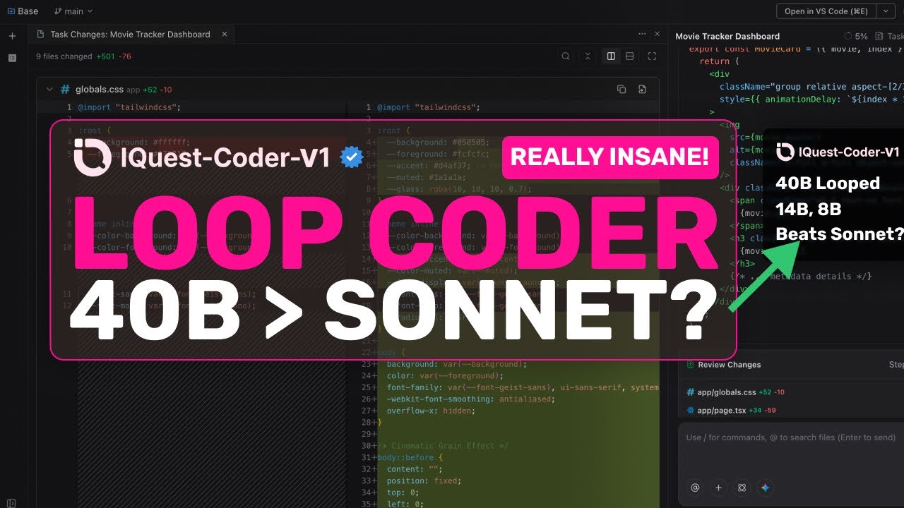 iQuest Loop Coder (40B - A80B): This Open 40B LOOPED Model BEATS 4.5 Sonnet,Gemini 3?