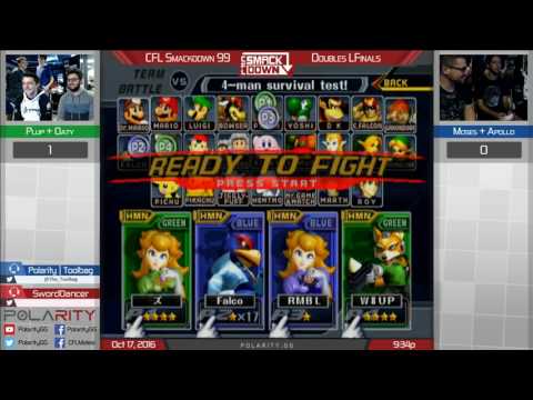 CFL Smackdown 99 Melee - Plup + Oaty vs Moses + Apollo - Doubles Losers Finals