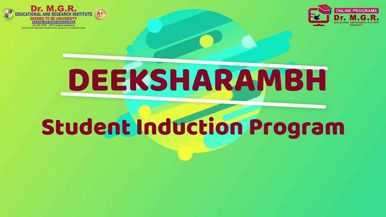 DEEKSHARAMBH – Student Induction Program
