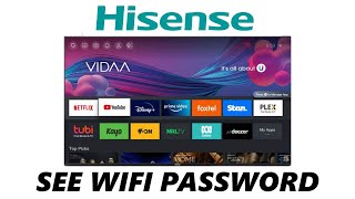Hisense VIDAA Smart TV: How To See WiFi Password