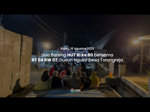 Doa bareng HUT RI ke 80 bersama warga Dusun Ngukir Rt 04 Rw 07