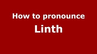 How to pronounce Linth