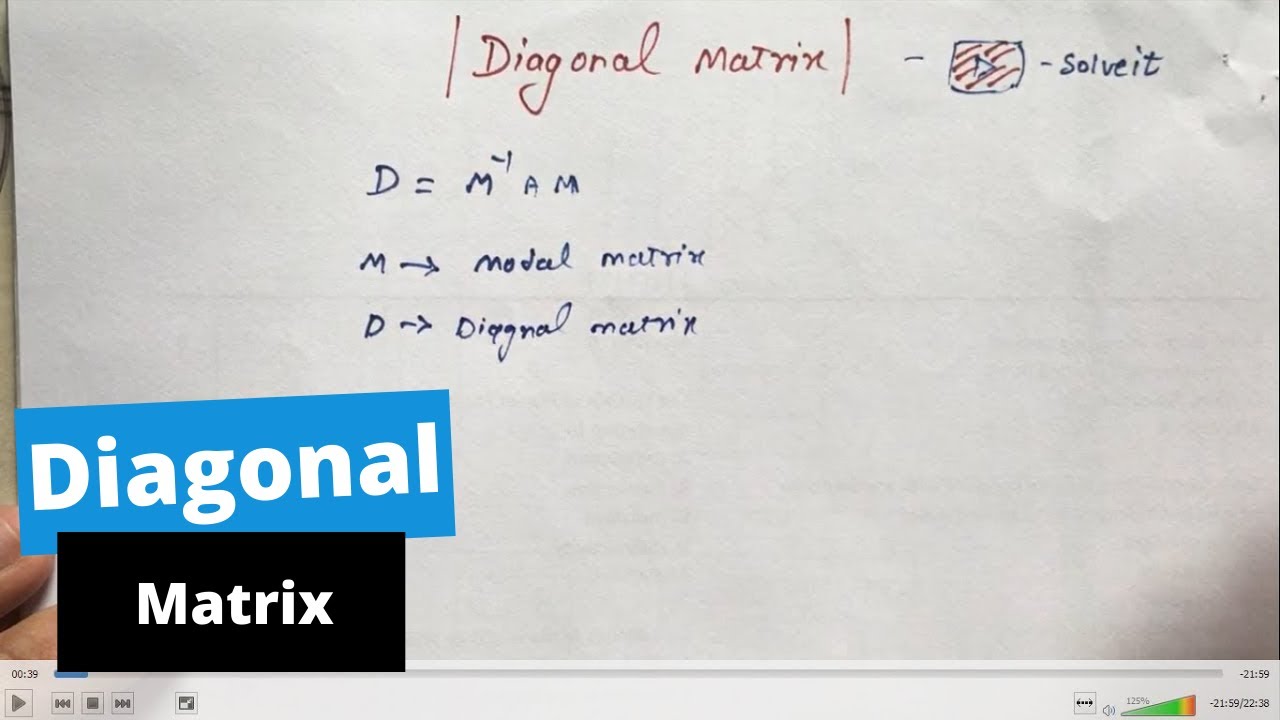 Diagonal Matrix: Diagonalization of Matrix | { 2024 } best method !!!