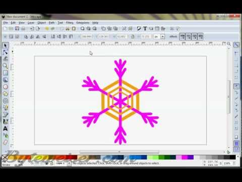 Byteweiser Inkscape Tutorial #7: Snowflakes and Fireflakes