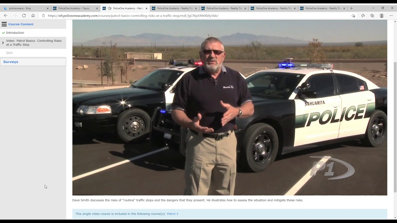 PoliceOne Academy   Patrol Basics  Controlling Risks at a Traffic Stop