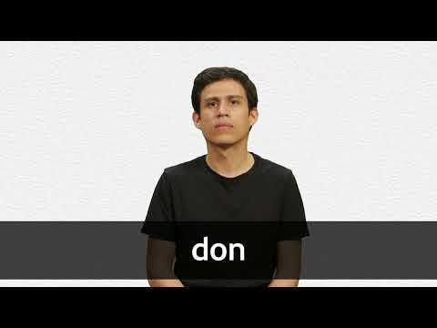 English Translation of DON Collins Spanish English Dictionary