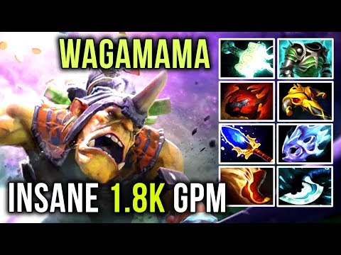 OMG Insane Gold per Minute Wagamama 1.8k GPM Alchemist, almost new Record?! - Dota 2