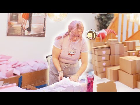 Small Business Realities 🌸 & Packing 300+ Orders ✿  ( °ヮ° ) ? ∘ ∘
