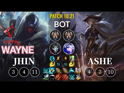 GRF Wayne Jhin vs Ashe Bot - KR Patch 10.21
