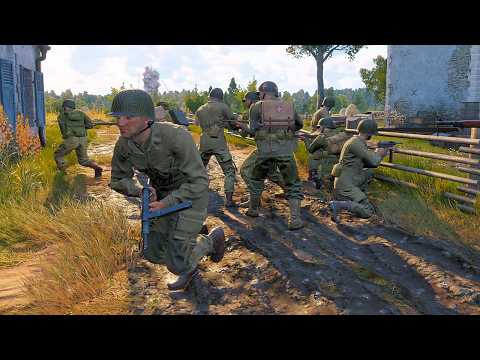 US Army vs  Wehrmacht | Enlisted NPC Wars 2 (Invasion of Normandy - Ver-sur-Mer)
