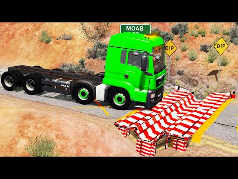 Cars vs Upside Down Speed Bumps #7 | BeamNG.DRIVE