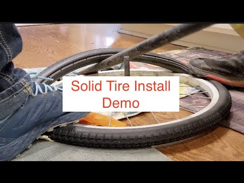 How to install a solid bike tire Catazer Bicycle Solid Tires 20 Inch 20x1.50 Tires.