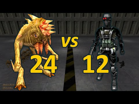 24 Pit Drones vs 12 Male Black Ops - Half-Life: Opposing Force Retro Battles