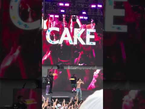 Steve Aoki - cake time at 2023 Detroit GP concert