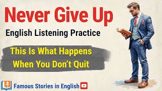 Never Give Up || Learn English Through Motivation 🔥 || Graded Reader || Listening Practice ✅️