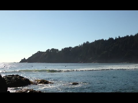 Fun waves and surfers at Smugglers Cove