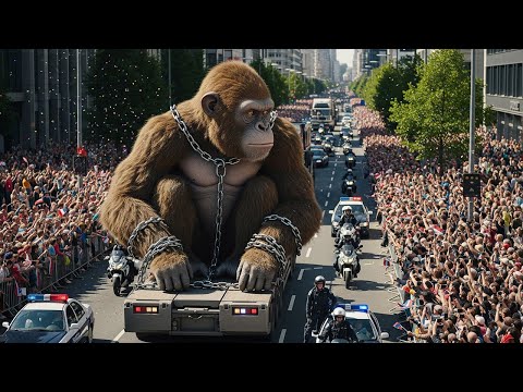 Giant Wild Animal Parade in the City Center