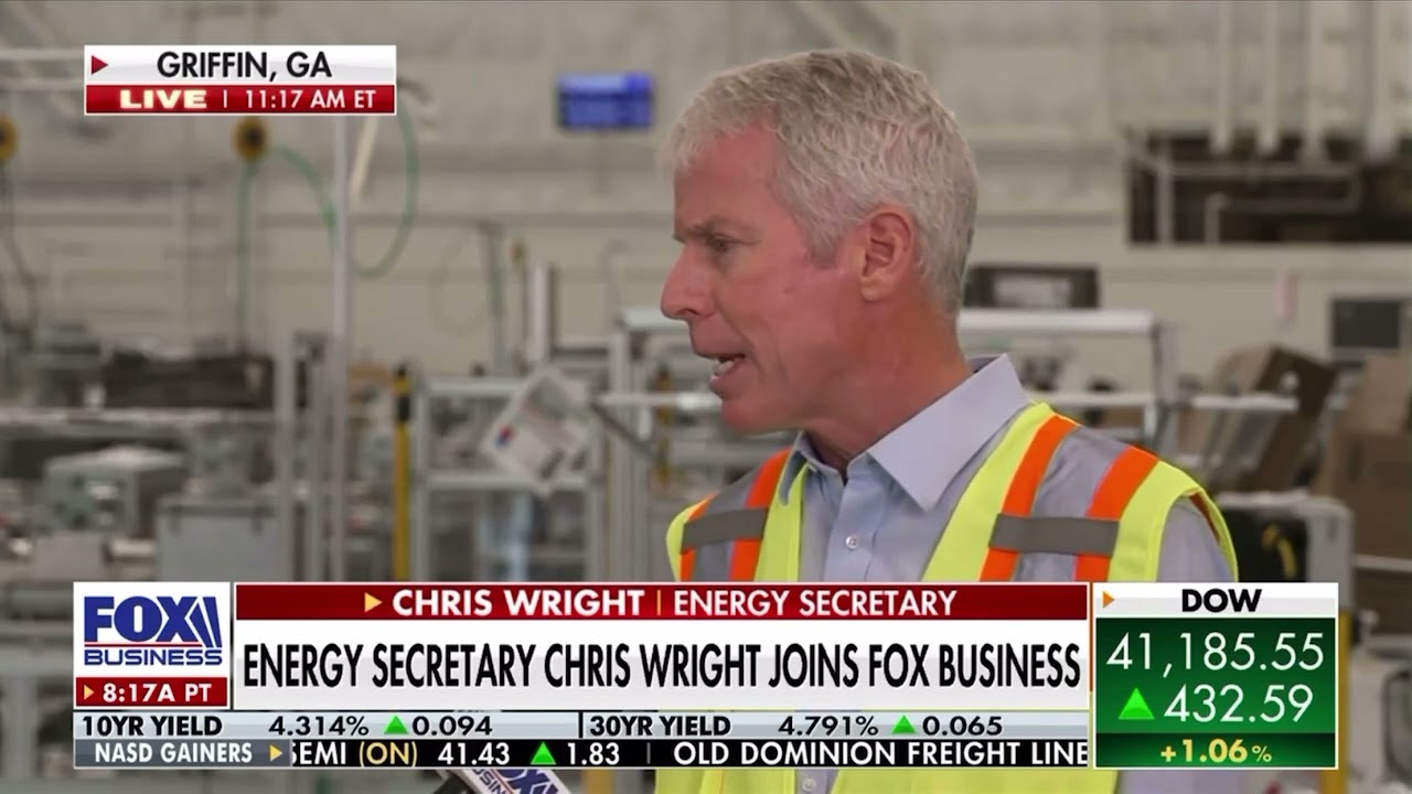 Secretary Wright Joins Fox Business - May 2, 2025