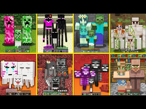 Minecraft HOW TO SAVE FAMILY MOBS Battle ! How to Play ! What Mob is the best? MONSTER SCHOOL