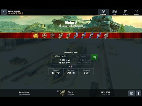 SU-152 : Mastery : 4K Damage 3 Kills : World of Tanks Blitz