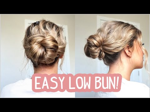 HOW TO: A PERFECT LOW MESSY BUN EVERY TIME! Medium &...