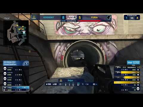 Felps with a crucius 1v4 clutch | Godsent Vs Furia | CSGO