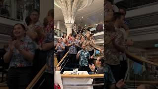 #shorts Royal Caribbean Vision of the Seas Main Dining Room Wait Staff Dance, Happy