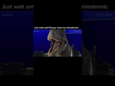 Just wait until Nosey meets my animatronic#nosey #citra #jurassicworld #giganotosaurus