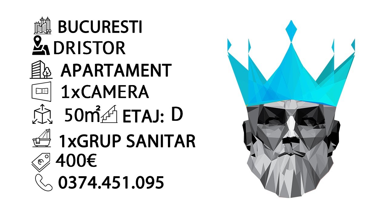 Tur video Dristor | Garsoniera | 50mp |  centrala proprie | 