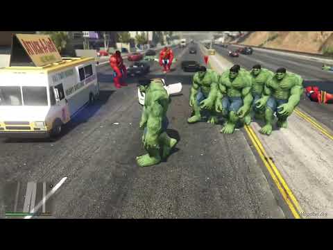 Green Hulk Army vs Red Hulk Army - What If Battle Superheroes