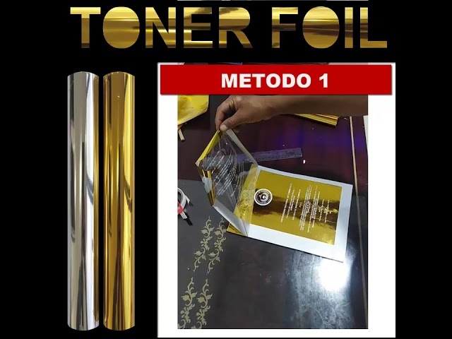 Vídeo relacionado con QUARKZMAN 2 Pcs Toner Reactive Foil, Rollo de Papel de Transferencia de Lámina Metálica de 15cm x 300cm para Pluma de Lámina Caliente Scrapbooking Transferencia de Calor, Dorado