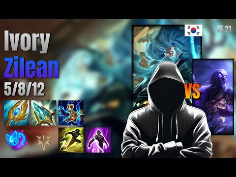 Ivory Mid Zilean vs Ryze lol KR solo rank Full Game 15.21 | Ivory 질리언 vs 라이즈
