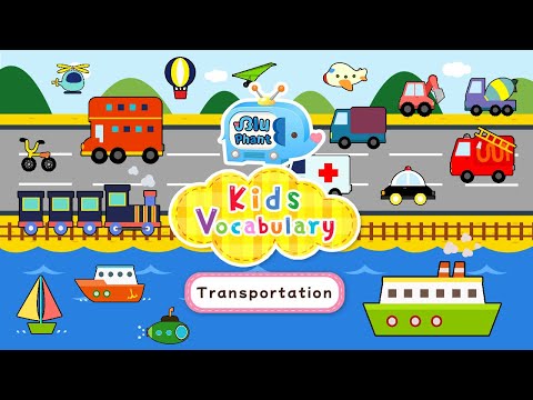 20 Transportation Vocabulary Flashcards for Kids 🚗🛥️✈️ Learn Vehicle Names and Play a Shadow Quiz!