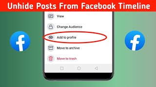 How To Unhide Posts From Facebook Timeline 2024