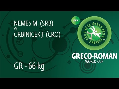 Round 1 GR - 66 kg: M. NEMES (SRB) df. J. GRBINICEK (CRO) by FALL, 5-4