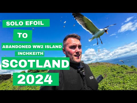 Solo eFoil to Abandoned WW2 Island Inchkeith Scotland 2024