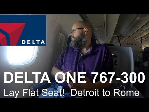 DELTA ONE - Detroit to Rome - (DL 236 DTW-FCO) B767-300ER