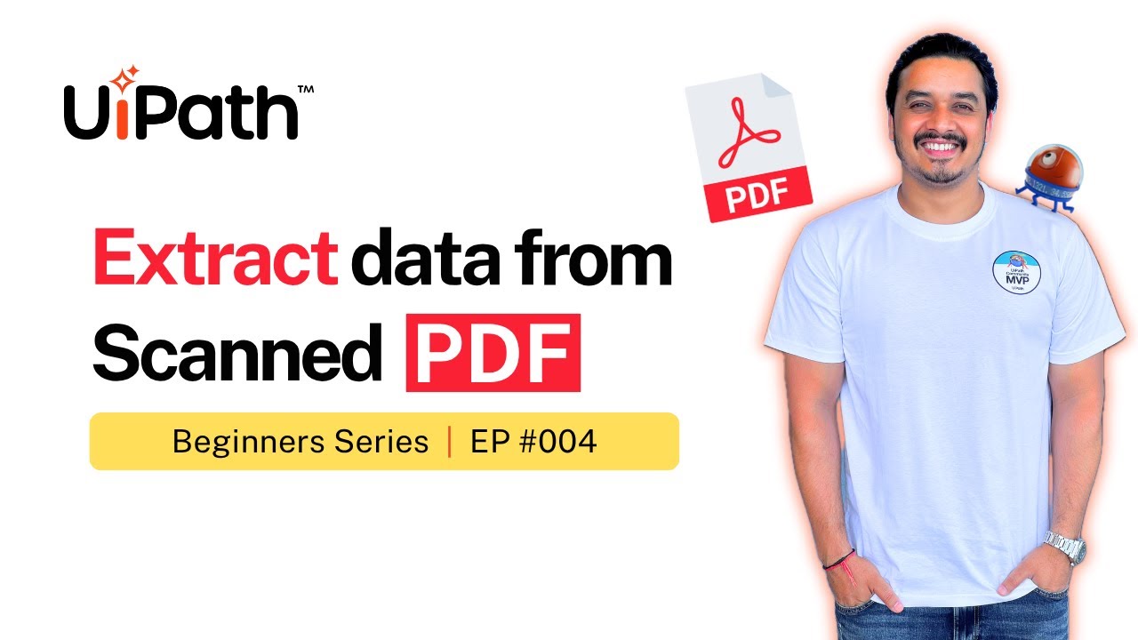 4. UiPath PDF OCR Automation for RPA Developers | Extract Data from Scanned PDF