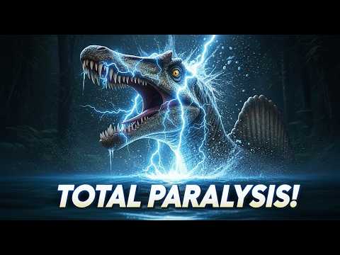 Massive Spinosaurus 🦖vs Electrified Prehistoric Catfish !